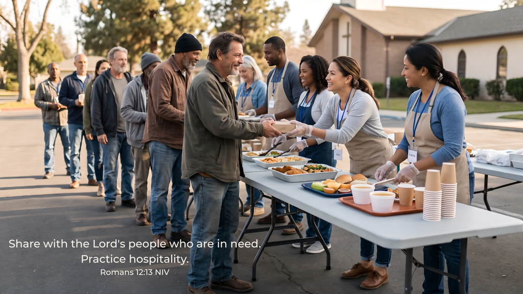  volunteers from Apostle True Foundation serving food and supplies to the community through the Oasis of Hope ministry in Severn, Maryland.